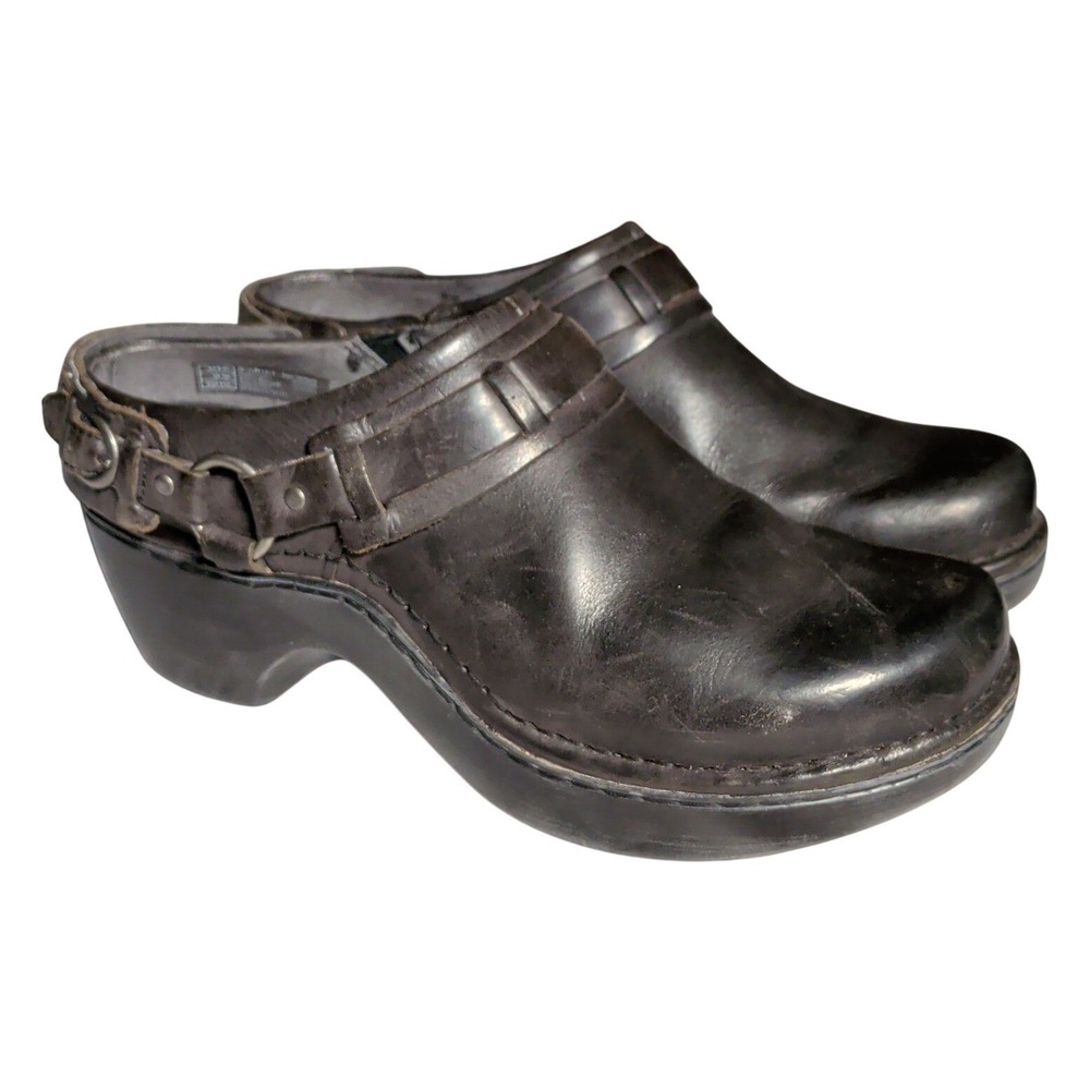 Ariat Clogs Womens Size 9.5B Harness Black Leather Mule Shoes Western Country
